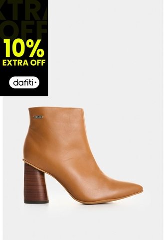 Botines Agata De Cuero Para Mujer Silueta Punta Botines Agata De Cuero Para Mujer Silueta Punta Miel 35 VÉLEZ Vélez