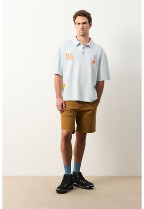Polo Cropped En Algodón Para Hombre Primavera Polo Cropped En Algodón Para Hombre Primavera Azul Claro XXL VÉLEZ