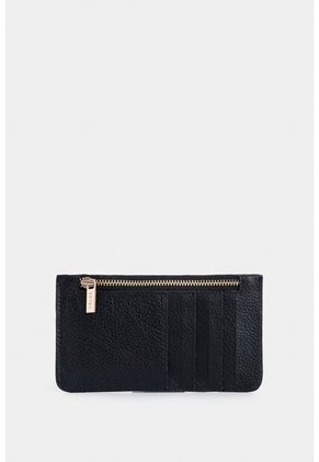 Porta Tarjetas Ava De Cuero Para Mujer Detalle Jacquard Porta Tarjetas Ava De Cuero Para Mujer Detalle Jacquard Negro VÉLEZ