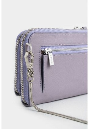 Porta Chequera Ibiza De Cuero Para Mujer Cadena Porta Chequera Ibiza De Cuero Para Mujer Cadena Lila Vélez