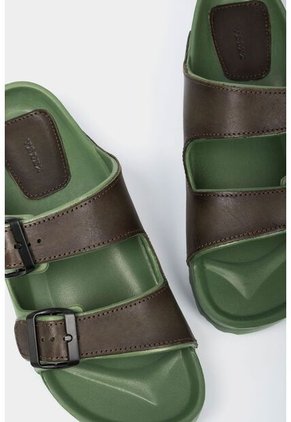 Sandalia De Cuero Y Eva Para Hombre Hebillas Verde Sandalia De Cuero Y Eva Para Hombre Hebillas Verde 41 Vélez