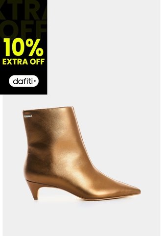 Botines De Cuero Para Mujer Lyra Botines De Cuero Para Mujer Lyra Bronce 34 VÉLEZ Vélez