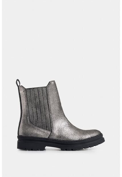 Botines Orión De Cuero Folia Para Mujer Silueta Chelsea Botines Orión De Cuero Folia Para Mujer Silueta Chelsea Plata 36 VÉLEZ