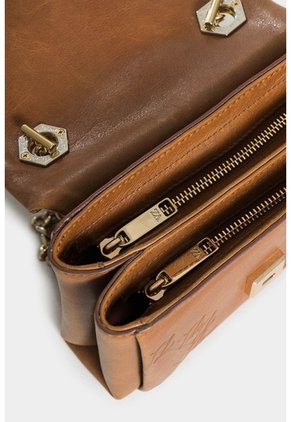 Manos Libres Mini Lili 2.0 De Cuero Para Mujer Cadena Metálica Manos Libres Mini Lili 2.0 De Cuero Para Mujer Cadena Metálica Miel VÉLEZ