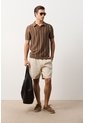 Polo Manga Corta Tejida Para Hombre Kiri Polo Manga Corta Tejida Para Hombre Kiri Tabaco L VÉLEZ de Vélez