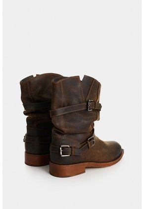 Botas En Cuero Para Hombre Moto Botas En Cuero Para Hombre Moto Terracota 40 VÉLEZ