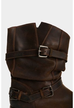 Botas En Cuero Para Hombre Moto Botas En Cuero Para Hombre Moto Terracota 40 VÉLEZ