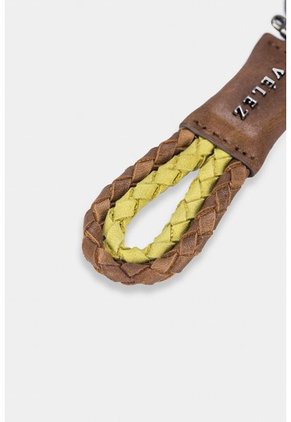 Llavero Barceló De Cuero Para Hombre Tiras Trenzadas