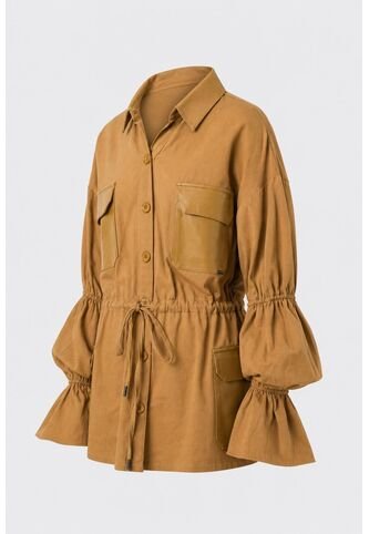 Chaqueta Fugaz Para Mujer Tipo Parka Chaqueta Fugaz Para Mujer Tipo Parka Miel L VÉLEZ Vélez