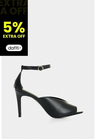 Sandalia Tacón Duna En Cuero Folia Para Mujer Peep Toe Sandalia Tacón Duna En Cuero Folia Para Mujer Peep Toe Negro 38 VÉLEZ Vélez