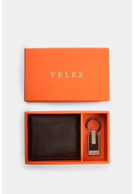 Kit Billetera + Llavero De Cuero Para Hombre Boyeros 2 Kit Billetera + Llavero De Cuero Para Hombre Boyeros 2 Cafe VÉLEZ