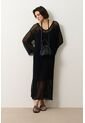 Vestido Maxi Tejido Ica Para Mujer Vestido Maxi Tejido Ica Para Mujer Negro 10 VÉLEZ de Vélez