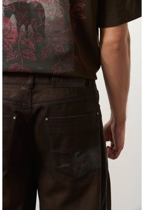 Jean En Denim Y Cuero Para Hombre Jean En Denim Y Cuero Para Hombre Cafe 28 VÉLEZ