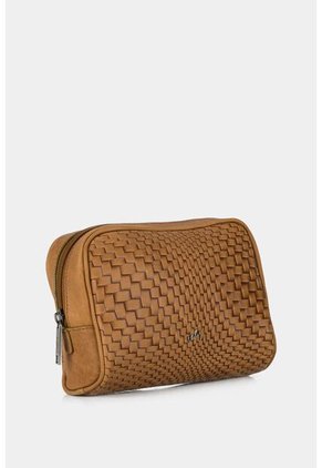 Cosmetiquera Hanzel De Cuero Para Mujer Grabado Placa Trenza Cosmetiquera Hanzel De Cuero Para Mujer Grabado Placa Trenza Miel VÉLEZ