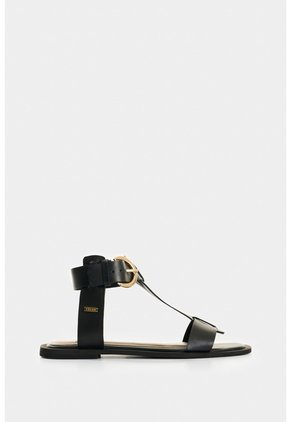 Sandalia Plana En Cuero Para Mujer Paracas Sandalia Plana En Cuero Para Mujer Paracas Negro 36 VÉLEZ