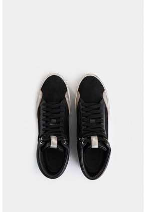 Tenis Bota Alena De Cuero Para Mujer Detalle Brillo Tenis Bota Alena De Cuero Para Mujer Detalle Brillo Negro 36 VÉLEZ