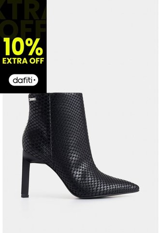 Botines Black De Cuero Para Mujer Snake Botines Black De Cuero Para Mujer Snake Negro 37 VÉLEZ Vélez