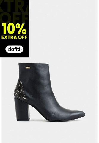 Botines Office Kira De Cuero Para Mujer Mini Taches Botines Office Kira De Cuero Para Mujer Mini Taches Negro 36 VÉLEZ Vélez