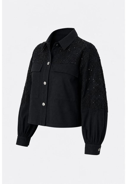 Chaqueta Cropped Holgada Para Mujer Tritón Chaqueta Cropped Holgada Para Mujer Tritón Negro XXXL VÉLEZ