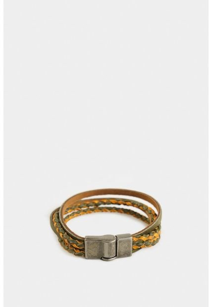 Manilla Alpin De Cuero Trenzado Para Hombre Contraste Manilla Alpin De Cuero Trenzado Para Hombre Contraste Verde Vélez