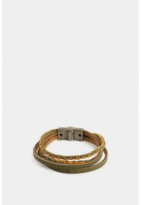 Manilla Alpin De Cuero Trenzado Para Hombre Contraste Manilla Alpin De Cuero Trenzado Para Hombre Contraste Verde Vélez