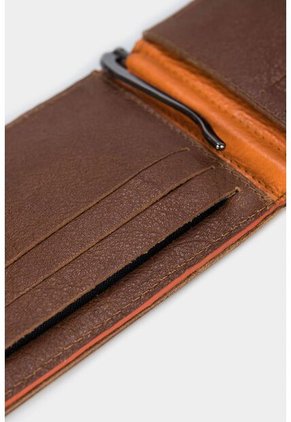 Porta Billetes Canis De Cuero Para Hombre Gancho Metálico Porta Billetes Canis De Cuero Para Hombre Gancho Metálico Miel Vélez