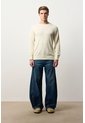 Sweater Tejido En Algodón Para Hombre Manga Ranglan Sweater Tejido En Algodón Para Hombre Manga Ranglan Crema XXL VÉLEZ de Vélez