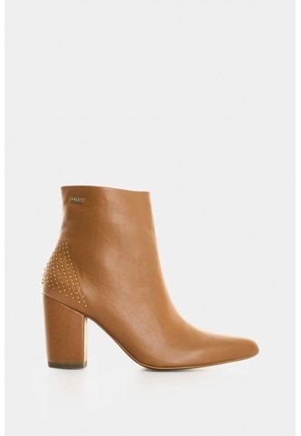 Botines Office Kira De Cuero Para Mujer Mini Taches Botines Office Kira De Cuero Para Mujer Mini Taches Miel 38 VÉLEZ Vélez