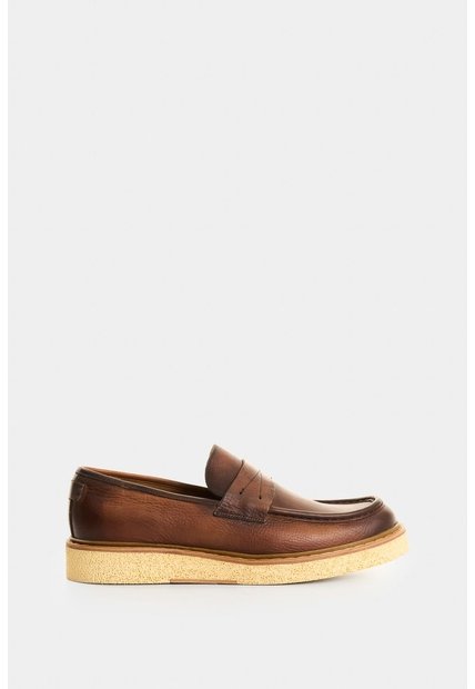 Mocasines De Cuero Liso Para Hombre Breeze Mocasines De Cuero Liso Para Hombre Breeze Miel 45 VÉLEZ
