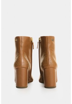 Botines Office Kira De Cuero Para Mujer Mini Taches Botines Office Kira De Cuero Para Mujer Mini Taches Miel 41 VÉLEZ