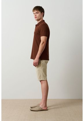 Polo Manga Corta Essential Para Hombre Textura Polo Manga Corta Essential Para Hombre Textura Cafe XXL VÉLEZ