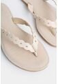 Sandalia Plana Bali De Cuero Para Mujer Combinación De Materiales Sandalia Plana Bali De Cuero Para Mujer Combinación De Materiales Beige 39 Vélez de Vélez