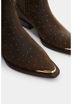 Botines Caña Baja De Cuero Para Mujer Kiwa Botines Caña Baja De Cuero Para Mujer Kiwa Cafe 34 VÉLEZ