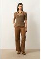 Polo Tejida Lascar Para Mujer Fit Holgado Polo Tejida Lascar Para Mujer Fit Holgado Miel XS VÉLEZ de Vélez