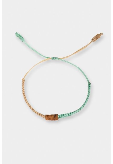 Manilla Seatle En Hilo Encerado Tejido Para Hombre Aplique En Cuero VZ Manilla Seatle En Hilo Encerado Tejido Para Hombre Aplique En Cuero VZ Agua Marina Vélez