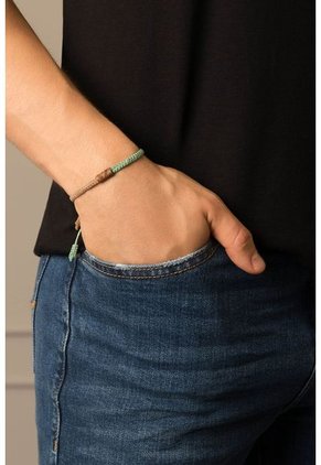 Manilla Seatle En Hilo Encerado Tejido Para Hombre Aplique En Cuero VZ Manilla Seatle En Hilo Encerado Tejido Para Hombre Aplique En Cuero VZ Agua Marina Vélez