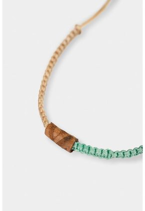 Manilla Seatle En Hilo Encerado Tejido Para Hombre Aplique En Cuero VZ Manilla Seatle En Hilo Encerado Tejido Para Hombre Aplique En Cuero VZ Agua Marina Vélez