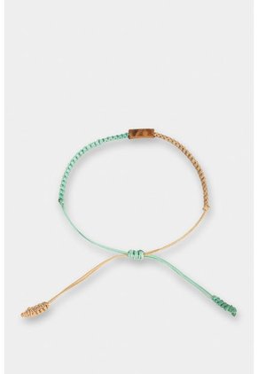 Manilla Seatle En Hilo Encerado Tejido Para Hombre Aplique En Cuero VZ Manilla Seatle En Hilo Encerado Tejido Para Hombre Aplique En Cuero VZ Agua Marina Vélez