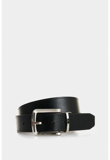 Cinturón Doble Faz Austen De Cuero Para Hombre Costuras Decorativas Bordes Cinturón Doble Faz Austen De Cuero Para Hombre Costuras Decorativas Bordes Negro 32 VÉLEZ