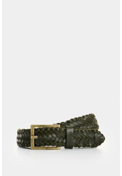 Cinturón Unifaz Trenzado De Cuero Para Hombre Atlas Cinturón Unifaz Trenzado De Cuero Para Hombre Atlas Verde Oliva 30 VÉLEZ