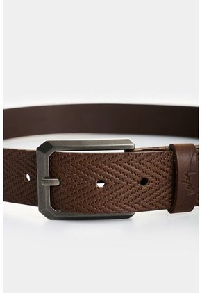 Cinturón Unifaz De Cuero Grabado Para Hombre Loa Cinturón Unifaz De Cuero Grabado Para Hombre Loa Cafe 42 VÉLEZ