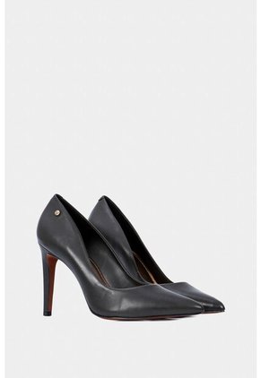 Tacones Cerrados De Cuero Liso Tacones Cerrados De Cuero Liso Negro 36 VÉLEZ