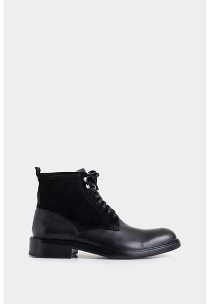 Botas Solar De Cuero Para Hombre Combinación De Texturas Botas Solar De Cuero Para Hombre Combinación De Texturas Negro 38 VÉLEZ