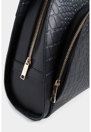 Morral Stefano De Cuero Grabado Negro Morral De Cuero Grabado Negro VÉLEZ