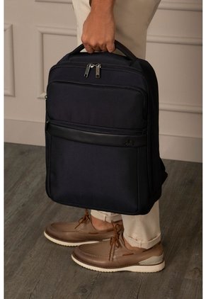 Morral Bolt De Cuero Y Lona Para Hombre Bolsillos Frontales Azul Oscuro Morral Bolt De Cuero Y Lona Para Hombre Bolsillos Frontales Azul Oscuro VÉLEZ