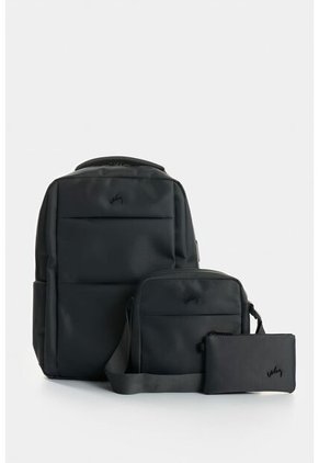 Morral Leo En Lona Y Cuero Para Hombre Multifuncional Morral Leo En Lona Y Cuero Para Hombre Multifuncional Gris VÉLEZ