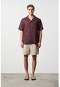 Camisa Manga Corta En Lino Para Hombre Málaga Camisa Manga Corta En Lino Para Hombre Málaga Vinotinto L VÉLEZ de Vélez