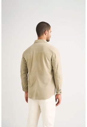 Camisa Manga Larga Para Hombre Gamuza Camisa Manga Larga Para Hombre Gamuza Verde XL VÉLEZ