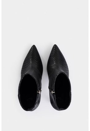Botines Black De Cuero Para Mujer Snake Botines Black De Cuero Para Mujer Snake Negro 39 VÉLEZ