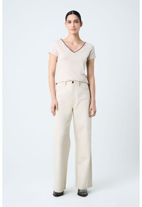 Camiseta Básica Para Mujer Millaré Metálico Decorativo Camiseta Básica Para Mujer Millaré Metálico Decorativo Arena XS VÉLEZ